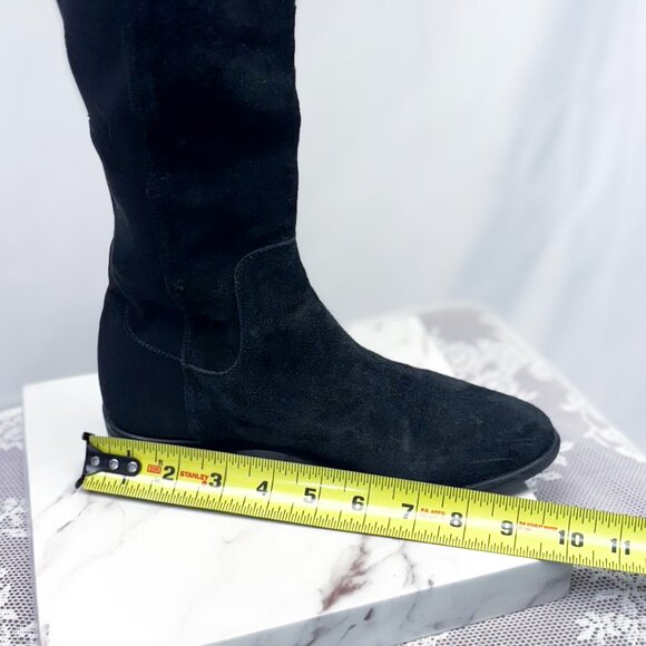 Clarks Boots Pure Caddy Suede Knee High Black 6 - Picture 5 of 8